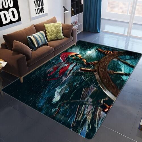 Nordic Geometric Skull Pattern Carpets For Living Room Bedroom Area Rugs Creative 3D Printed Home Carpet Coffee Table Floor Mat