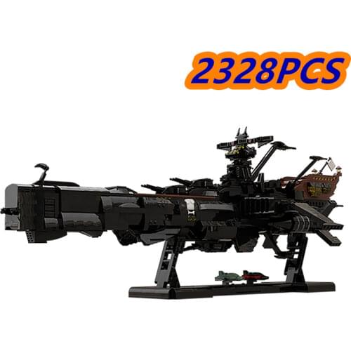 MOC Military For Star of Space Wars WW2 Warship Building Blocks BattleShip Model Bricks Ship Assembly Particle Toys For Children