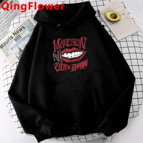 Maneskin Hoodies Sweatshirt Italian Singer Hoodie Harajuku Men Streetwear Casual Oversize Pullovers Tracksuit Sweatshirt Male