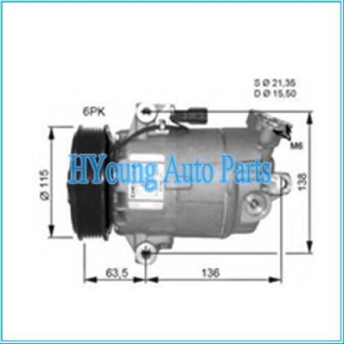 High quality Auto AC Compressors for Car Nissan Qashqai 1.6 DUALIS 2.0 dCi 2007-2011 92600BR00A 92600JE00A