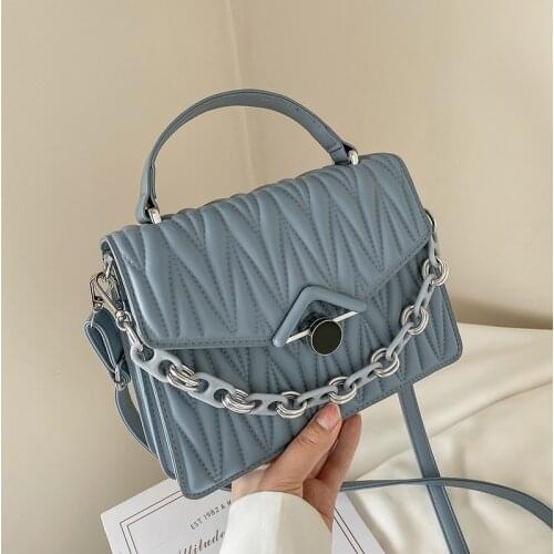 High Quality Sewing Thread Lozenge Shoulder Bags for Women 2021 New Messenger Bags Lightweight Crossbody Bag Sac A Main