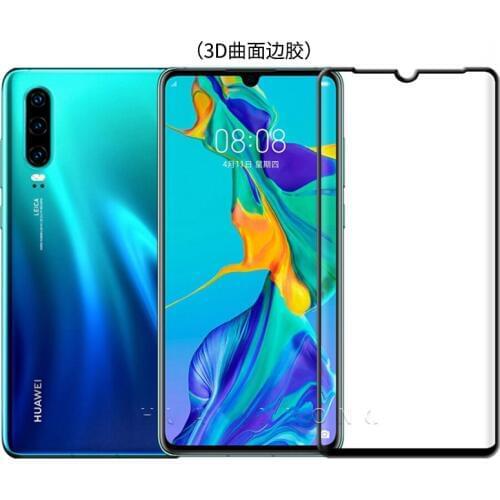 9H 3D Curved Edge Full Tempered Glass For Huawei P30 Pro Lite P30pro P30lite Black Full Cover Protective Film Screen Protector