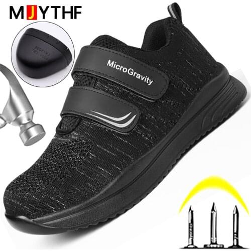 Protection Work Shoes Men Boots Puncture-Proof Working Sneakers Steel Toe Shoes Work Boots Lightweight Safety Shoes Men Loafers