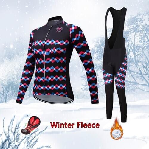 Women Winter Cycling Clothing 2021 Fashion Bike Clothes Set Thermal Fleece Bicycle Jersey Ladies Uniform Sport Dress Mtb Suit