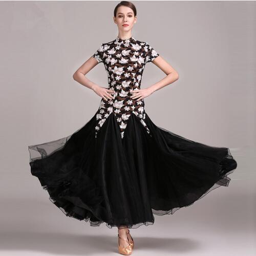 Adults Standard Ballroom Dress women Modern Waltz Ballroom Dance Competition Dresses For Women Standard Dance Dress Fluffy Skirt