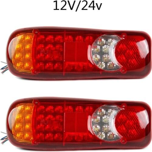 1pair 46 LED Trailer Tail Lights Turn Signal Reverse Brake Rear Lamp 12V/2 U2JA