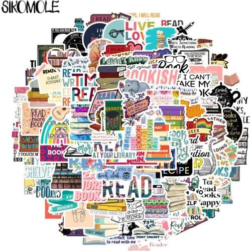 100PCS Developing Reading Habits Series Cartoon Mixed Stickers Scooter Bike Mobile Phone Notebook Travel Bag Decals Sticker F5