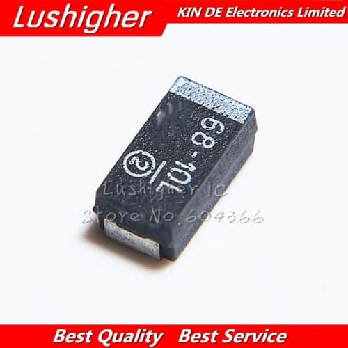 10pcs D Case Type 7343 68uF 10V 686 686A SMD 10% Accuracy Tantalum Capacitor