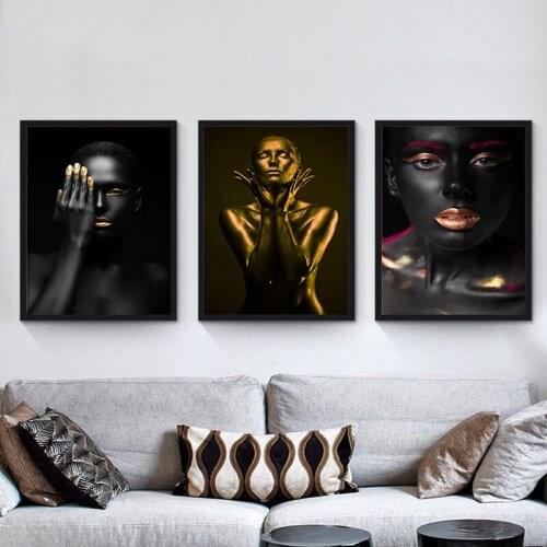 3 Pcs 5D Diy Diamond Rhinestone Painting African Woman Full Square Round Drill Embroidery Girl Mosaic Portrait Home DecorZP-3851