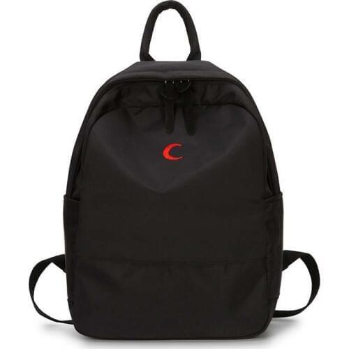 5PCS / LOT Moon Embroidery Candy Color Canvas Women Casual Backpack Sweet Girls School Bags Laptop Bagpack mochilas mujer