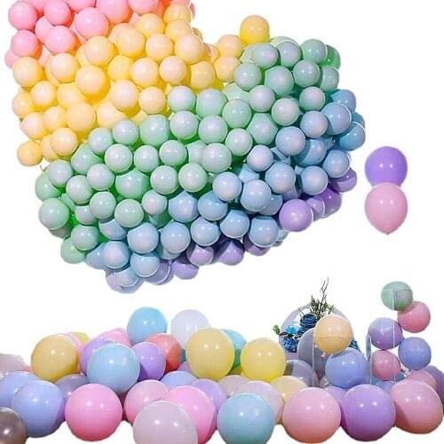 50pcs 10Inch Macarons Color Pastel Candy Balloons Latex Round Helium Baloons For Birthday Party