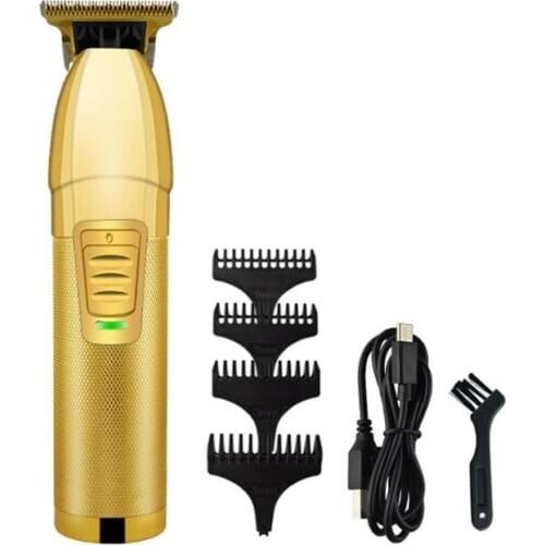 Cordless electric hair trimmer rechargeable hair clipper haircut machine beard trimmer hair cutter oil head white engraving