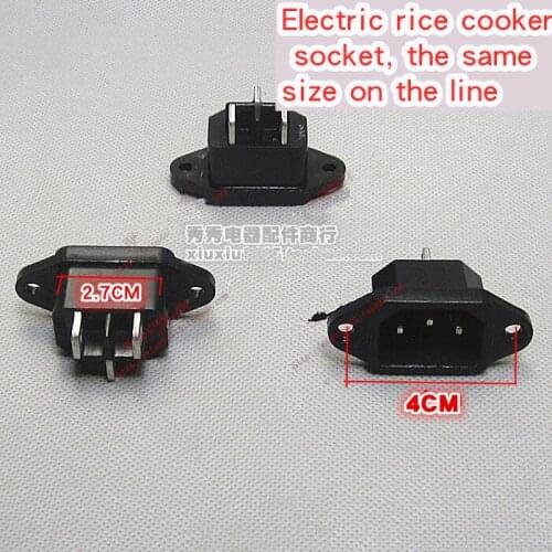 Rice cooker accessories rice cooker / pressure cooker pin power socket three pin socket straight edge screw wiring