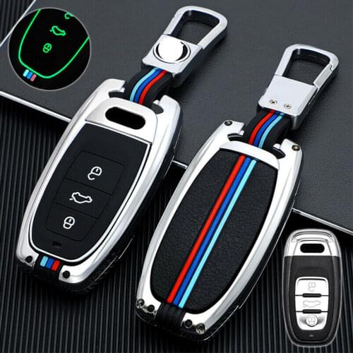 Zinc Alloy Car styling Accessories for Audi A6 RS4 S5 A3 Q3 Q5 S3 A4 Q7 A5 TT 2018 key bag cover ABS decoration protection Key C
