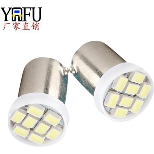 Ba9s Automobile Led License Plate Lamp 1206-8smd Automobile Led Reading Lamp Automobile Led Instrument Indicator