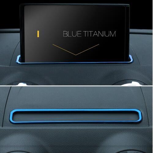Car Accessories For Audi A3 V8 Center Console Navigation Decorative Cover Trim Stickers Sequins for Audi 2013-2017 Styling