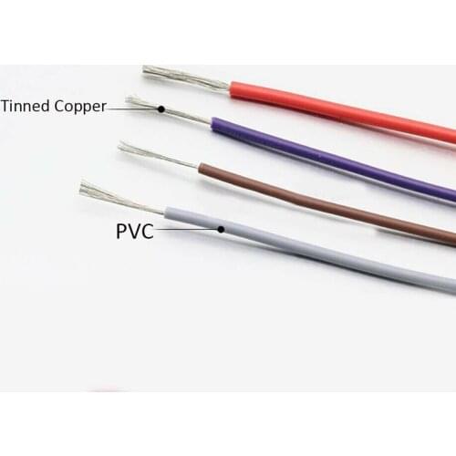 White UL1007 American Standard PVC Electronic Wire 30 28 26 24 22 20 18 16AWG Tinned Copper Flexible Stranded