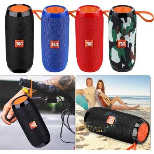 T&G 117 wireless speaker Mini 5.0 Support AUX TF Loudspeaker Portable Waterproof Outdoor USB Speakers Support TF Card Subwoofer