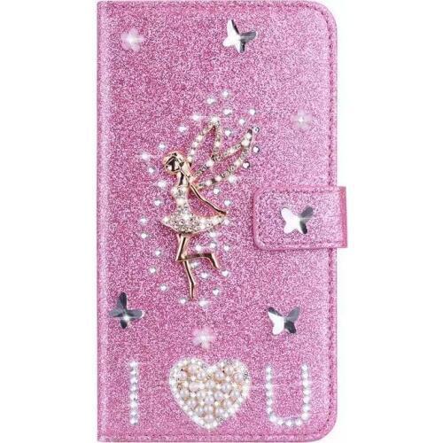XINGDUO Wallet case for iphone 7 case Glitter PU Leather Flip shell Jewelled Rhinestone case for iphone X XS MAX XR 8 7 6 Plus