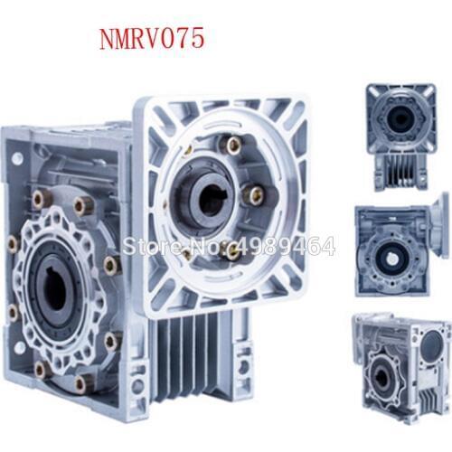 NMRV075 Worm Reducer 7.5:1-100:1 Gear Ratio 19mm 24mm 28mm input shaft 28mm output shaft Worm Gearbox 90 Degree Speed Reducer