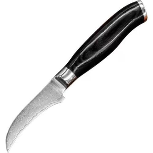 Cuchillo de fruta Damasco japonés vg10 Core forjado, 3,5 ", cuchillo de cocina Damascus, acero, mesa, caja de regalo