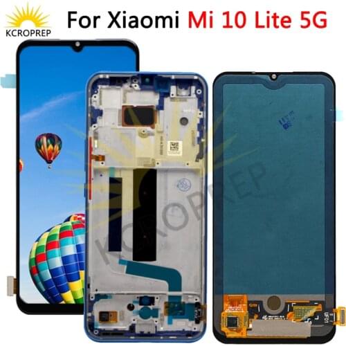 For Xiaomi Mi 10 Lite 5G LCD Touch Screen Digitizer Assembly For Mi 10 Lite LCD Display