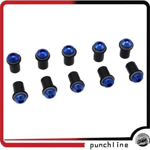 For YAMAHA YZF-R1 YZF-R3 YZF-R6 YZF-R15 YZF-R25 FZ6 MT-07 Motorcycle Accessories Windshield Bolts Screw Nut Fastener Kit 5mm