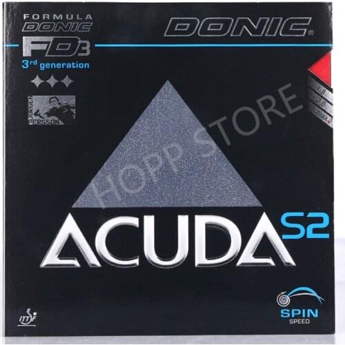 DONIC ACUDA S2 Table Tennis Rubber Fast Attack Loop pimples in with sponge ping pong tenis de mesa