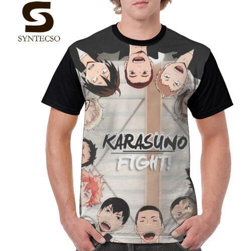 Haikyu T Shirt Karasuno - Haikyuu T-Shirt XXX Funny Tee Shirt 100 Percent Polyester Casual Short-Sleeve Man Tshirt