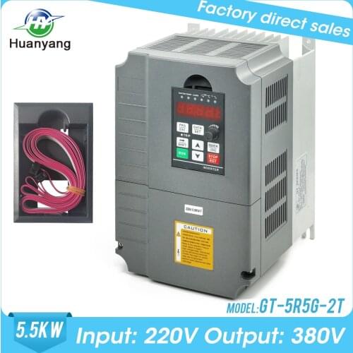 HUANYANG VFD Inverters AC drive 5.5KW motor Input Voltage 220V Output Voltage 380V VARIABLE FREQUENCY DRIVE FREE SHIPPING