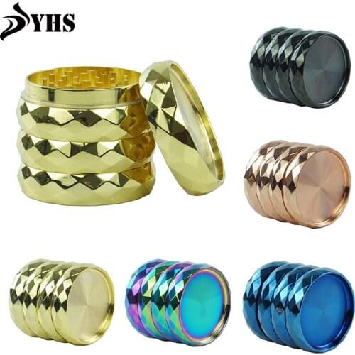 4 Layers Smoking Grinder Metal Cylindrical Shape Pretty Cigarette Grinders Herb Grinder Smoking Accessories Portable