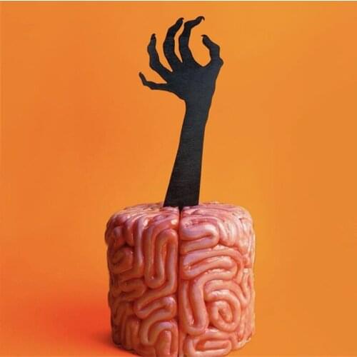 Creativity Happy Halloween Cake Toppers Black Ghost Hand & and Girl Acrylic Cake Topper for Kids Halloween Party Cake Decoration