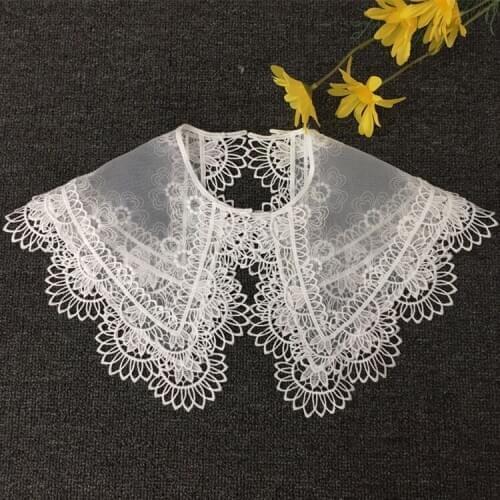 Lace mesh gauze hollow collar lace collar shoulder fairy shawl organza decoration fake collar fake collar