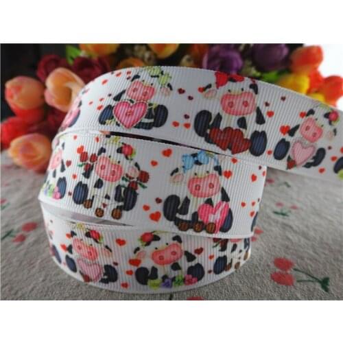 WQ16031446, new arrival 7/8'' 22mm 5 yards animal printed grosgrain ribbons cartoon ribbon handmade hair bows