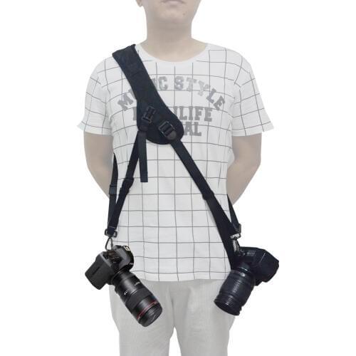 Mcoplus Double Camera Shoulder Strap Quick Rapid Sling Camera Belt Adjustment for Canon Nikon for 2 Cameras Digital DSLR Strap