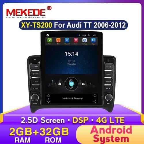 MEKEDE 9.7inch Tesla screen Android system Car Head Unit radio for Audi TT MK2 8J 2006-2012 Autoradio GPS Multimedia BT Wifi DSP