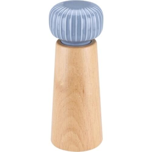 Salt and Pepper Mill, Wood Pepper Shakers with Strong Adjustable Ceramic Grinder with Ceramic Rotor