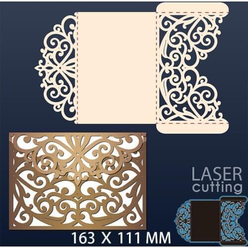 163*111 mm Hollow Flower Laser Card New Metal Cutting Dies Scrapbook Decoration Template Embossing DIY Paper Card Craft