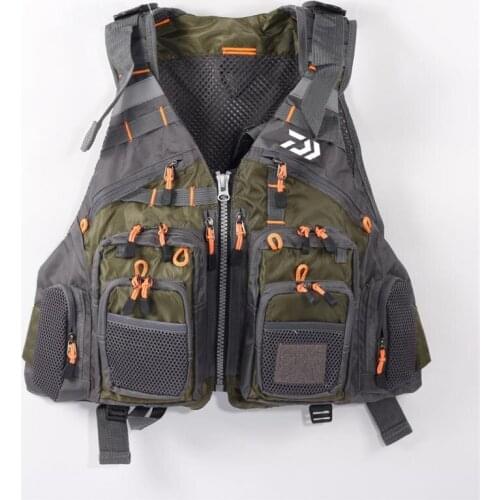 Multifunctional Outdoor Sport Fishing Vest Detachable Multiple Pockets Breathable Swimming Life Jacket Safety Grid Vest Men