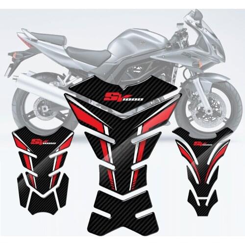 For Suzuki SV1000 SV 1000 Decals 3D Carbon-look Motorcycle Tank Pad Protector Sticker