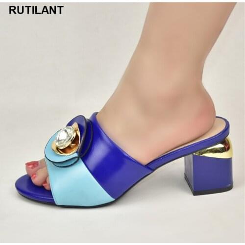 New African Style Shoes for Women Mama Slippers High Heel Shoes Multi Color Ladiesslippers Womens Slippers Nigeria Style Shoes