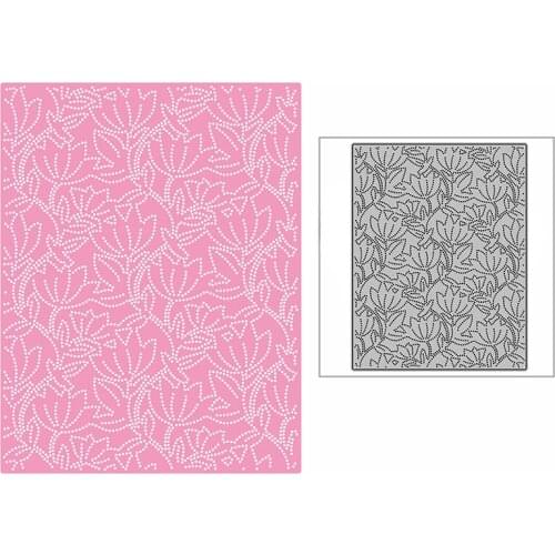 New Best Gift Flower Dotted Background Plate Craft Embossing Mold 2021 Metal Cutting Dies for DIY Scrapbooking Album Card Making