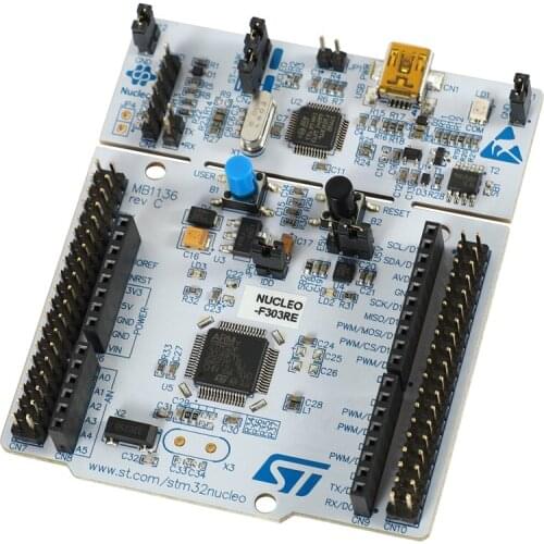 NUCLEO F303RE Development Boards & Kits - ARM 16/32-BITS MICROS BOARD CORE CHIP STM32F303RET6 NUCLEO-F303RE