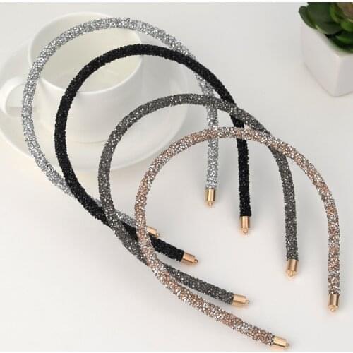 Girls Shiny Luxury Rhinestone Hair Band High Quality Diamond Hair Hoop Accessories for Women Crystal Headbands Ornaments pj-984
