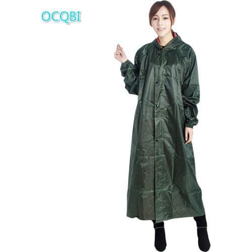 Raincoat Long women trench coat windproof man Oxford cloth rain coat adult hiking Poncho. long coat men 190T Nylon Fabric