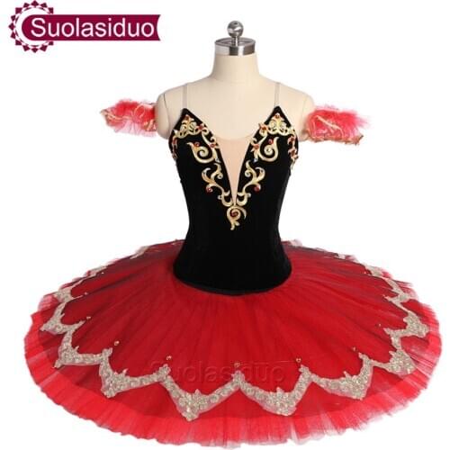 Adult Black Red Professional Ballet Tutu Swan Lake Performance Stage Wear Women Ballet Dance Competition Costumes Girls Skirt