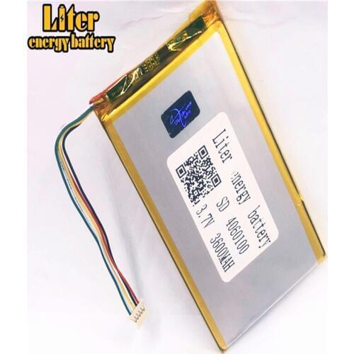 Plug 1.0-5P 4060100 Wholesale price 3.7v 3600mah lipo battery in rechargeable Batteries tablet pc 7 inch MP4 MP5
