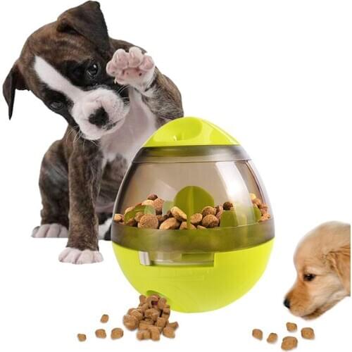 Tumbler Automatic Slow Feed Dog Cat Food Treat Ball Bowl Toy Funny Interactive Pet Shaking Leakage Ball Dog/Cat Slow Feed Bowl
