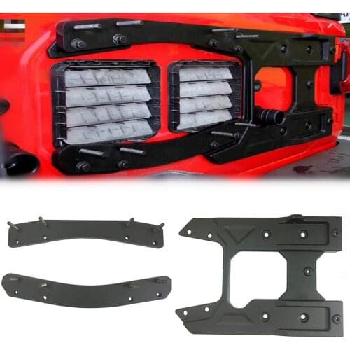 Spare Tire Carrier Mounting Bracket and Tailgate Hinge Reinforcement Kits Oversized for 2018-2019 Jeep JL Wrangler