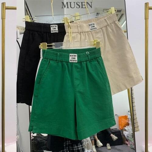 Denim Shorts Women 2021 Summer Elastic High Waist Short Jeans Solid Color Fashion Ladies Casual Outfits Plus Size Bottoms M-3XL
